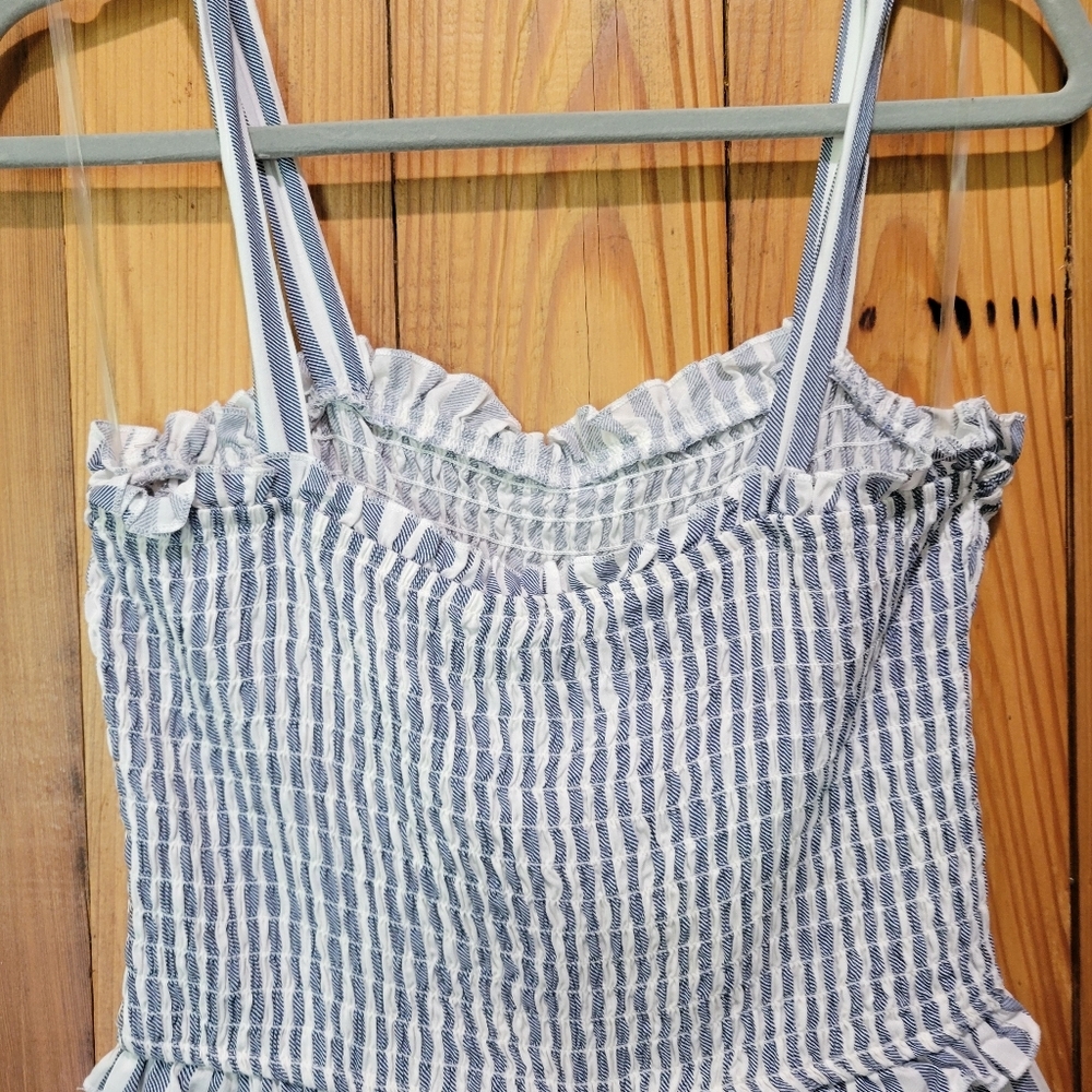 Speechless Blue and White Striped Jumpsuit with Spaghetti Straps - Picture 6 of 12